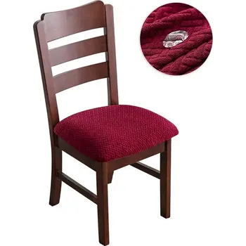 Potah na židli Voděodolný elastický potah na židli | bytový textil - Styl 2 - Víno , 2 ks