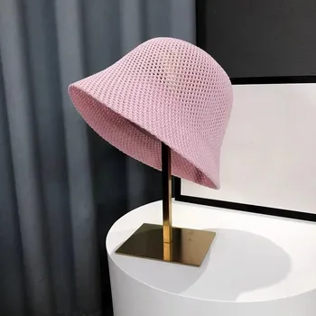 Klobouk Stylový dámský letní klobouk s prodyšným designem | plážový doplněk - Růžový