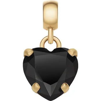 Přívěsek Pozlacený přívěsek s černým srdíčkem Charms DW00400431 Daniel Wellington
