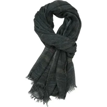 Šála Luxusní pánská pruhovaná zimní šála | doplňky - černý