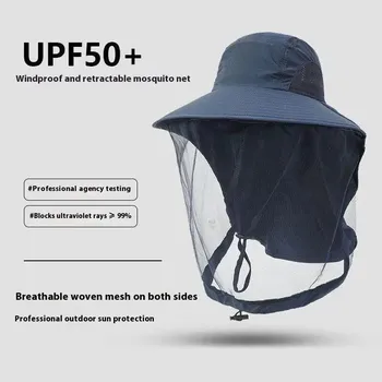 Klobouk Letní skládací klobouk s moskytiérou | rybářská čepice - A5