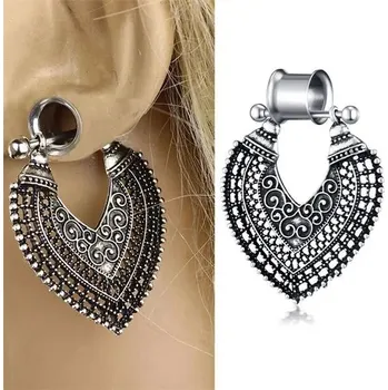 Piercing Tunely z chirurgické oceli s přívěskem 10mm | plugy do ucha 2 ks - N04 , 22mm