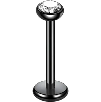 Piercing Ocelový piercing s krystalem do ucha | náušnice - styl9 , 1,2x8x3mm