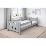 Postel BOHOUŠEK z masivu borovice 160x80 cm - ŠEDÁ + rošt ZDARMA