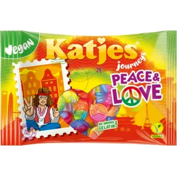 Bonbon Katjes Peace & Love veganské ovocné bonbony 400 g