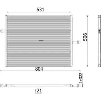Chladič motoru Chladič nízké teploty, chladič plnicího vzduchu MAHLE CIR 40 000P