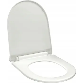 WC sedátko WC sedátko s pomalým sklápěním a rychloupínacím systémem, bílé, 46x36,5 cm, polypropylen