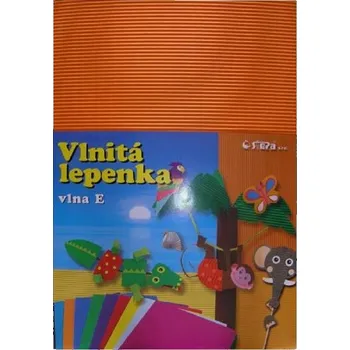 Barevný papír Barevná vlnitá lepenka B4 10ks oranžová