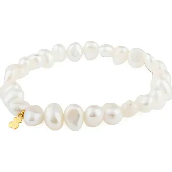 Oblečení a móda Náramek z pravých perel se zlatým medvídkem 617091020 Tous