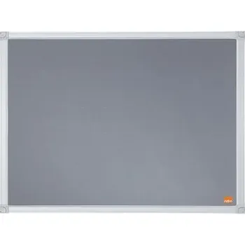 Textilní nástěnka Essential, šedá, 60 x 45 cm, hliníkový rám, NOBO 1915681