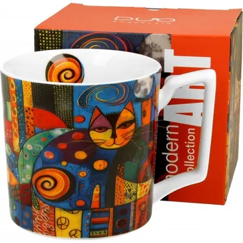 Porcelánový hrnek - kočka, 450 ml