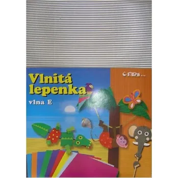 Barevný papír Barevná vlnitá lepenka A4 10ks stříbrná