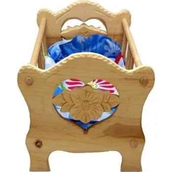 Panenka Kołysanka drewniana z motywem kwiatka