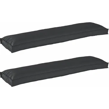 Podsedák vidaXL Sada polštářů na paletu 2 pcs Černá 150 x 40 x 8 cm [42001712]