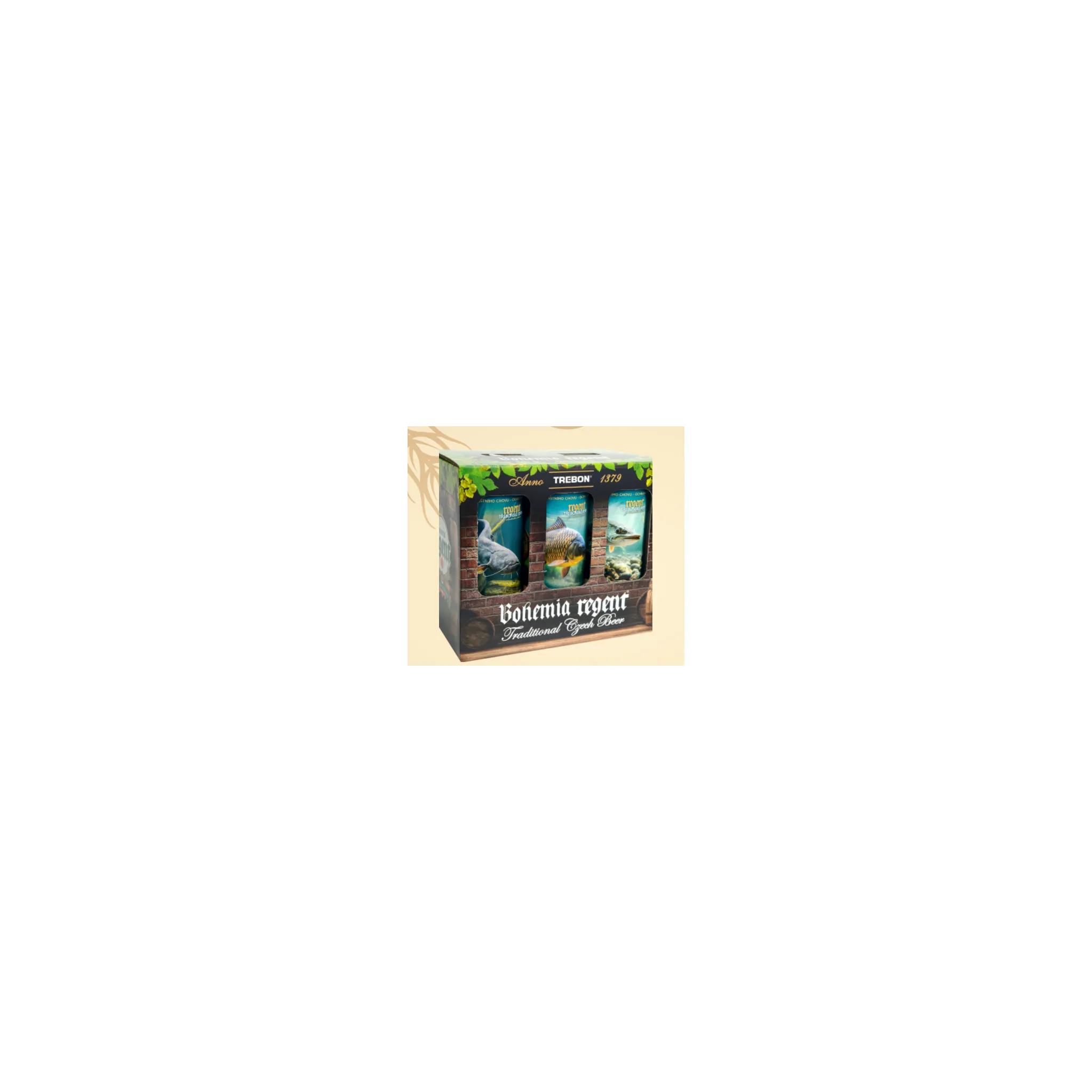 Fotografie 2 - Pivo Pivovar Regent Vodní říše Třeboň mix motivů 12° 6x 0,5 l plech