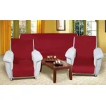 Souprava Korall micro 3+1+1 - bordová - 1x150x200+2x65x150 cm