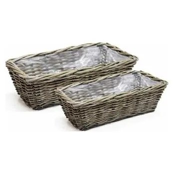 Truhlík Proutěný truhlík Kubu sada 2 ks