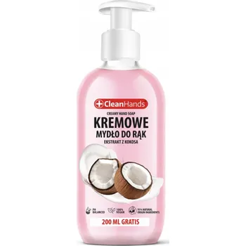 Koupelová kosmetika Krémové tekuté mýdlo CLEAN HANDS kokosové 300 ml