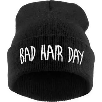 Čepice Čepice Bad hair day | zimní čepice - unisex - černá