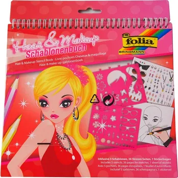 omalovánky Blok kreativních šablon Haar a Makeup