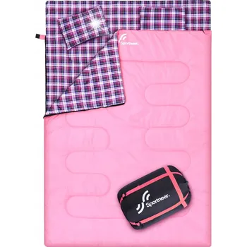 Spacák DVOJITÝ SPACÁK PRO DVA TURISTICKÝ PRO DVĚ OSOBY TEPLÝ VELKÝ OBAL