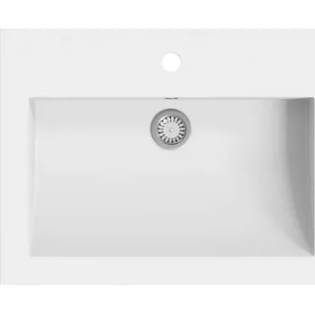 Umyvadlo Bílé umyvadlo s přepadem 600 x 450 x 120 mm, glazovaný granit