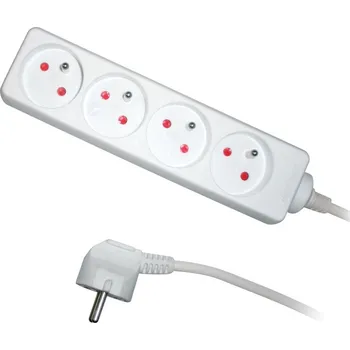 Prodlužovací kabel Retlux RPC 07 Prodlužovací kabel, 4 zásuvky, 2 m, bílá