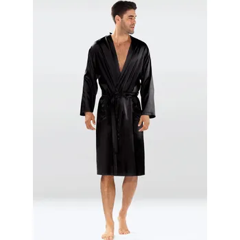 Dámský župan Pánský saténový župan Christian - DKaren tmavě modrá L