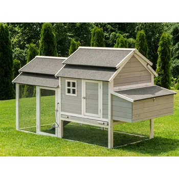 kurník MyAnim MH-18 188,5 x 90 x 132 cm šedý/bílý