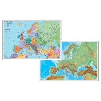 Stiefel Europa politisch. Stiefel Europa physisch, Duo-Schreibunterlage