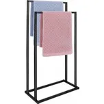 Držák na ručníky SPRINGOS IDEA 2 černý