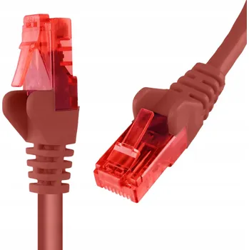Síťový kabel Patchcord Spacetronik U/UTP 6 RJ45 / RJ45 3 m červený