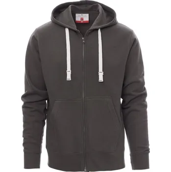 Pánská mikina PAYPER Pánská mikina na zip s kapucí Portland Barva: Šedá kouřová, Velikost: 5XL