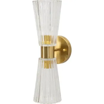 Nástěnné svítidlo Skleněné nástěnné svítidlo ve zlaté barvě Prague – Mauro Ferretti ID_1829324