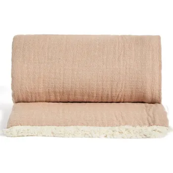 deka Mušelínová dětská deka v lososové barvě 130x170 cm Nafine – Kave Home ID_1827514