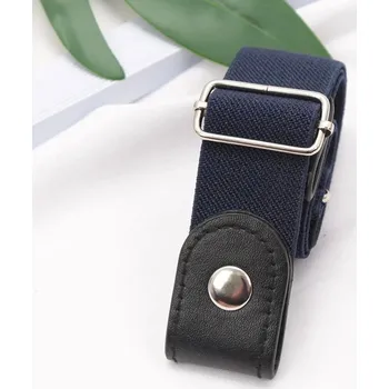 Opasek Nastavitelný pásek beze spony pro pohodlné nošení - Tmavě modrá