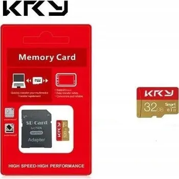 Paměťová karta KRY Paměťová karta Micro SD/TF U1 32GB zlatá + ADAPTÉR