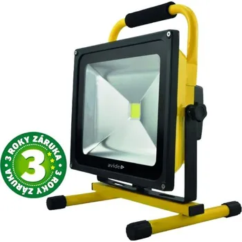 Prémiový přenosný nabíjecí LED reflektor 50W 2750lm, denní, stmívatelný vypínačem, 3 roky