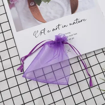 Sáček na potraviny Ochranné sáčky na plody proti ptákům, 100 ks | organzové sáčky - Fialová,15x20cm (100 ks)