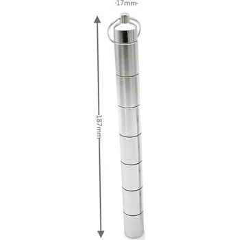 Dávkovač léků Kovový dávkovač léků na týden | dávkovač léků, krabička na léky - stříbrný no Le-17mm