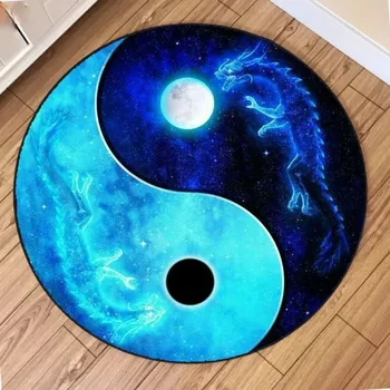Koberec Yin yang kulatý koberec moderní - 4,80x80cm