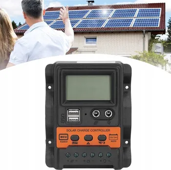 Zabezpečení domácnosti REGULÁTOR NABÍJENÍ 30A S LCD DISPLEJEM PRO SOLÁRNÍ PANELY 12V/24V