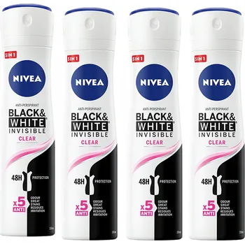 NIVEA WOMAN DEODORANT INVISIBLE sprej 4x150ml