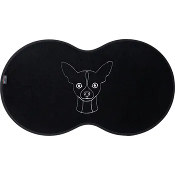 Miska pro psa Podložka pod misku Max-Dywanik textilní černá 66x37 cm