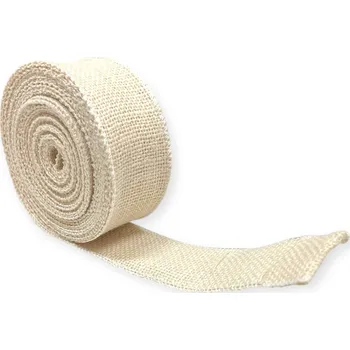 Stuha FLOWERIO Jutová stuha 5cm x 10m hustá s drátkem - bílá