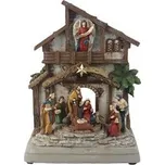 Dekorace betlém s LED osvětlením, hudbou X7411