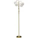 Bílá/ve zlaté barvě stojací lampa se skleněným stínidlem (výška 176 cm) Glamy – Mauro Ferretti ID_1342441