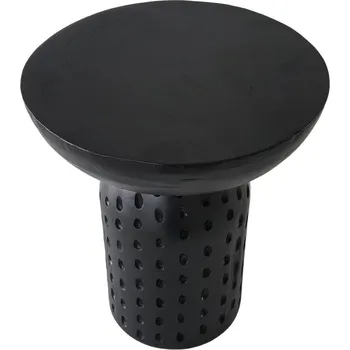 Konferenční stolek Konferenční stolek CHARME dřevěný černý 37x37x42 cm HOMLA