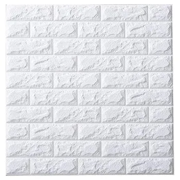 Obklad 3D nástěnný panel z bílých cihel (70 x 77 cm)