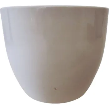 Keramický květináč Basel lesklý 12 cm bílý, 2. jakost